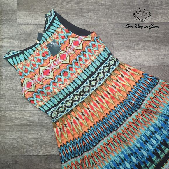 Gabby Style Sleeveless A Line Mini Dress Size 16 - Picture 3 of 7